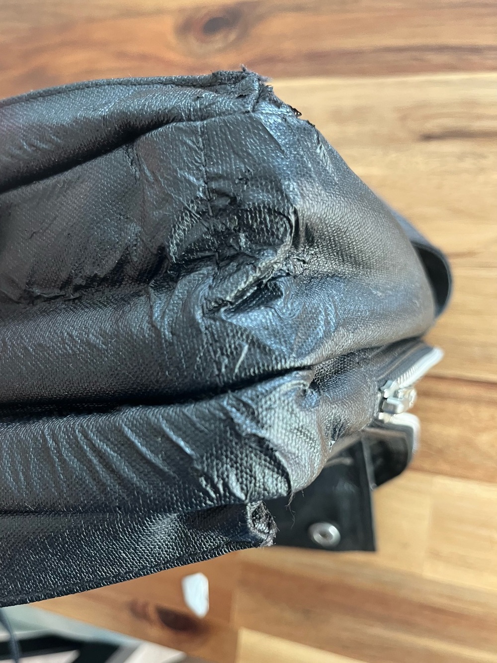 Porter International Black Leather Messenger Bag with Front Pockets - Picture 13 of 14